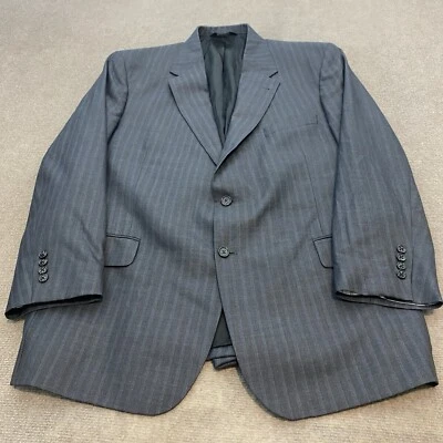 Blazer Abrigo Deportivo Jos A Bank Para Hombre Talla 46R Lana Seda Azul Negro Rayas 2 Botones Foto 1 de 4