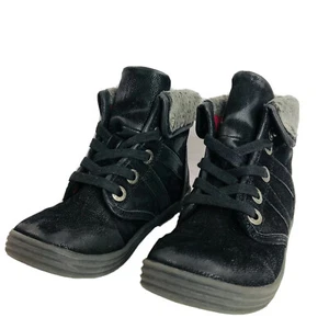 Girls Leather Suede Blowfish Malibu Lace Up Ankle Boots Turndown Furry Ankle 13 - Picture 1 of 10