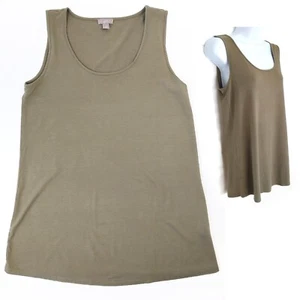 J Jill Stretch Tank Top Olive Green Sleeveless Army Neutral Soft Rayon Summer XS - Picture 1 of 9
