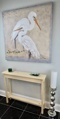 36" Unfinished Narrow Wall, Foyer, Sofa, Console, Hall Table with Shelf - Image 1 of 3