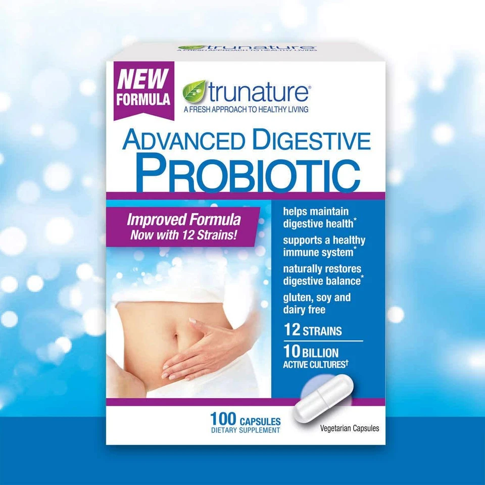 Probiótico Digestivo Trunature Advanced, 100 Cápsulas (Pacote com 2) - Imagem 1 de 1