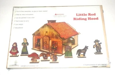 Puzzle 3D TouchWoodesign "Caperucita Roja" Casa Modelo Hecho en Israel Foto 1 de 3