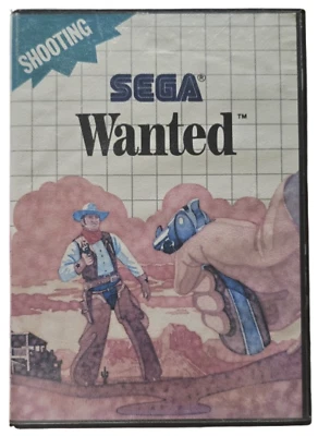 Wanted (Sega Master System, 1989) CIB Complete Game Case Manual Poster! - Image 1 of 3