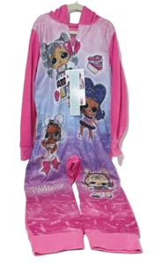 L.O.L. Surprise! Girls "Dance Party" Hooded One Piece Pajama Size 8 - Picture 1 of 7
