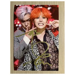 Nice BIGBANG GD GDRAGON&T.O.P AUTOGRAPHED SIGNED GROUP PHOTO 4*6 - Picture 1 of 16