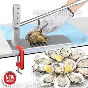 Oyster Shucker Tool Set Seafood Clam Opener Machine Shell Cracker Home Buffet - Picture 1 of 5