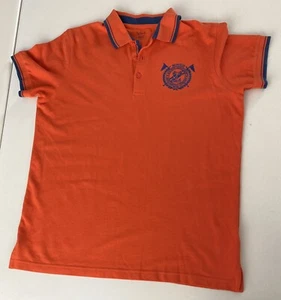 Splash Basics Mens Orange Navy Preppy Athletic Polo Shirt Sz M - Bild 1 von 7
