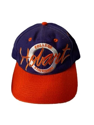 RARO 90s Hobart College Statesman Gorra de Béisbol Ajustable Snapback Sombrero De Colección Foto 1 de 4