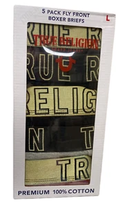 True Religion Herren 5er-Pack Fly Baumwolle Boxershorts verschiedene Farben/GROSS/NEU! - Bild 1 von 5