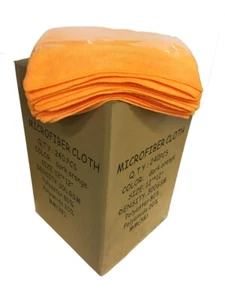 Case 240 Orange Microfiber 12"x12" Dairy Towels Udder Cloths 300GSM - Picture 1 of 2