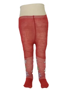 Sofia Red Floral/Stripe Tights - Picture 1 of 2