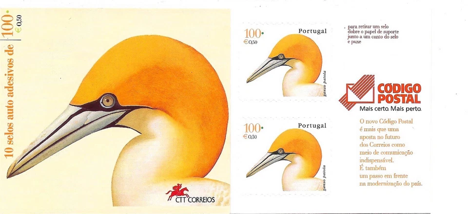 Portugal birds 2000 Booklet gannet 10 self-adhesive values - Image 1 of 1