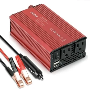 500W Power Inverter 12v DC to AC 4A Dual USB Car charge Battery Converter - Picture 1 of 5