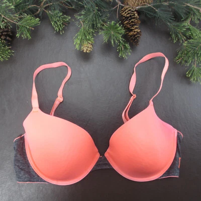 Victoria's Secret Bra 36D Orange Underwire Padded Adjustable Clasp Back - Image 1 of 4