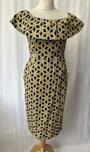 Traffic People Geometric Print Dress Size M Short Sleeve Womens - Picture 1 of 11