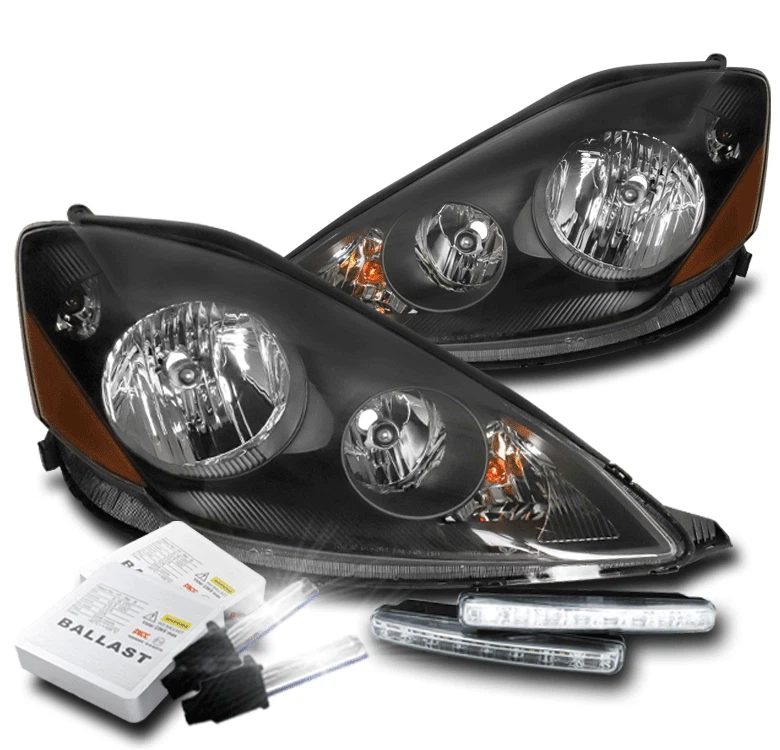 PARA 06-10 TOYOTA SIENNA MINI VAN FAROS NEGROS FARO CON SEÑAL LED DRL + OCULTO Foto 1 de 4