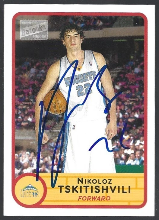 2003-04 Topps Bazooka #159 Nikoloz Tskitishvili IP autograph signed card - Image 1 of 1