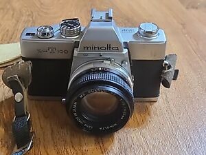 Minolta SRT-100 35mm SLR Film Camera with 55mm Rokkor 1:1.9 lens Rough Condition