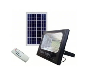 LED SCHEINWERFER SOLAR POWER DÄMMERUNG PANEL + FERNBEDIENUNG 100 W - Bild 1 von 1