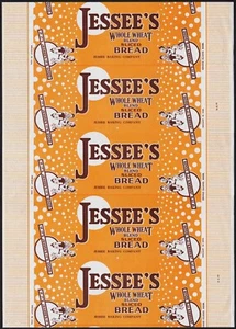 Vintage bread wrapper JESSEES boy and girl pictured 1947 Grand Island Nebraska - Picture 1 of 2