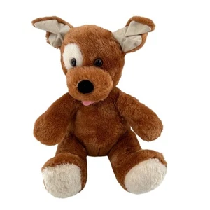 Build-A-Bear Workshop Brown Puppy Dog Plush Stuffed Animal 14" Soft Toy Patch - Picture 1 of 11