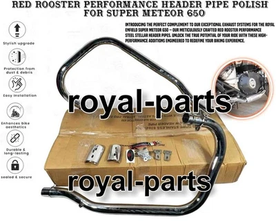 RED ROOSTER PERFORMENCE HEADER PIPE POLISH FOR ROYAL ENFIELD SUPER METEOR 650 - Image 1 of 4
