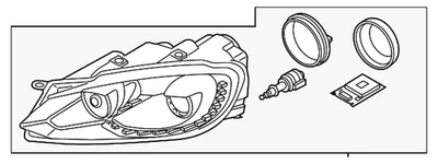 Conjunto de faros originales Volkswagen 5K0-941-753-C Foto 1 de 2