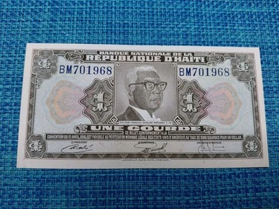 🇭🇹 Haiti 1 cabaça 1971 P-200a.3 P-200 notas AU 110925-13 - Imagem 1 de 2