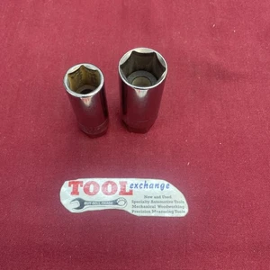 CRAFTSMAN  2 pc 3/8 Drive Spark Plug Socket Set 5/8" & 13/16" USA MADE - Picture 1 of 4