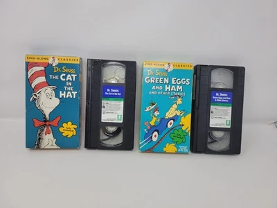 Dr Seuss The Cat in the Hat + Green Eggs & Ham VHS Sing-Along Classics - Image 1 of 4
