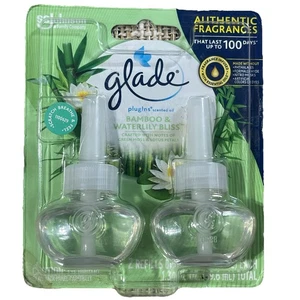Glade Plug-ins Bamboo & Waterlily Bliss Air Freshener Refills Set of 2 - Picture 1 of 2