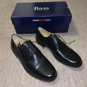 G.H Bass & Co “The Esser” 1850-001 Oxford Toe Cap Leather Men’s Shoe Size 9.5 - Picture 1 of 7
