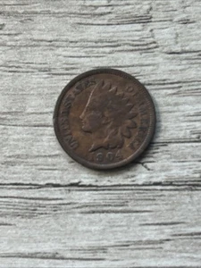 1904 Indian Head Cent Penny VF OLD RARE Coin - Picture 1 of 4