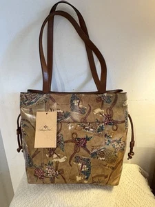 Patricia Nash Everton Leather Tote My European Trip Drawstring NWT - Picture 1 of 23