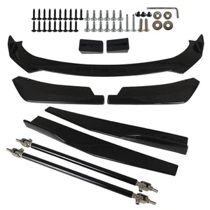 Front & Rear Bumper Lip Splitter Spoiler + Side Skirt Body Kits For Subaru WRX - Picture 1 of 15