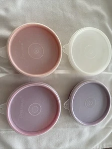 Vintage Set Of 4 Tupperware Little Wonder Bowls Snack 1286 With Lids 215 Various - Bild 1 von 7