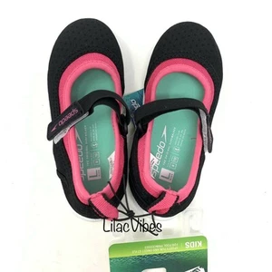 Speedo Zapatos Agua Niñas Pequeñas Talla Grande 9/10 Mary Jane Negro Rosa Nuevos con Etiquetas - Imagen 1 de 5