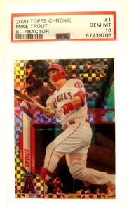 2020 Topps Chrome Mike Trout #1 X-Fractor PSA 10 - Los Angeles Angels - Bild 1 von 2