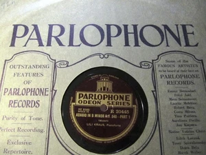 1934 Lili KRAUSS PIANO MOZART Adagio in B Minor KV 540 PARLOPHONE R 20445 - Picture 1 of 4