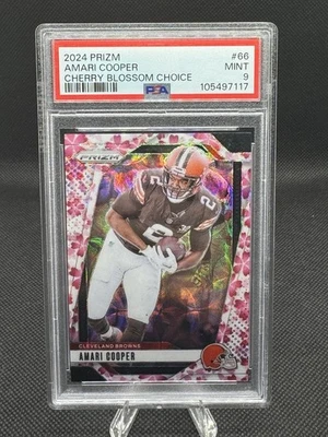 Panini Prizm 2024 - Amari Cooper #66 Choice Cherry Blossom Prizm/15 PSA 9 Pop 1 Foto 1 de 2