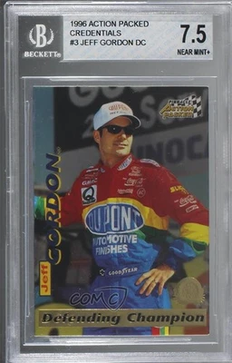 1996 Action Packed Credentials Defender Champion Jeff Gordon #3 BGS 7,5 HOF 0q3 Foto 1 de 3