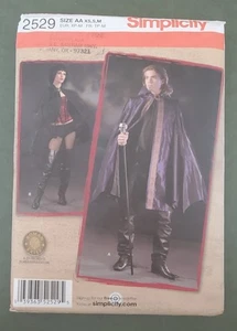 2529 Simplicity Pattern Gothic Vampire Cape Cosplay Adult Sizes (XS - M) New UC - Picture 1 of 4