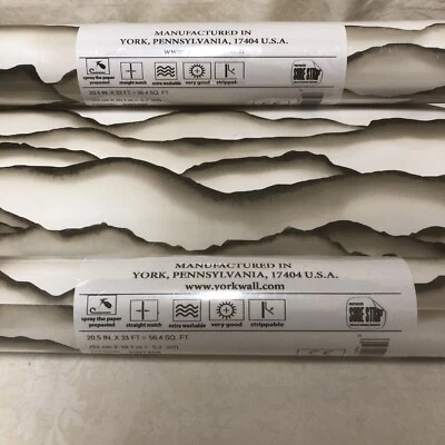 Papel tapiz Rich Shades Taupe Sand Dune Stripe YORK SW7408 2 rollos Dbl nuevo con etiquetas 1 único Foto 1 de 4