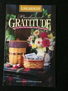 1995 Longaberger Basket Fathers Day Gratitude CATALOG Longaberger Pottery - Picture 1 of 2