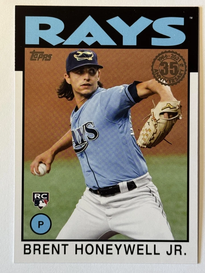 2021 Topps Update #86B-50 Brent Honeywell Jr. Topps Baseball 35th Anniversary - Image 1 of 2