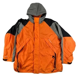 VTG Ralph Lauren RL Polo Jeans Jacket 2XL Orange Black Gray Hooded RL-67 EUC - Picture 1 of 10