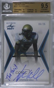 2012 Ultimate Leaf Draft Blue Inscriptions /25 Stephen Hill #SH1 Rookie Auto RC
