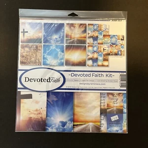 Reminisce DEVOTED FAITH 12 X 12 Scrapbooking Kit 8 Papers 1 Sticker Sheet - Picture 1 of 5