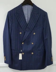 Blazer Hombre Suitsupply La Spalla Doble Pecho Pico Talla 23 EU46S UK/US36S - Imagen 1 de 7