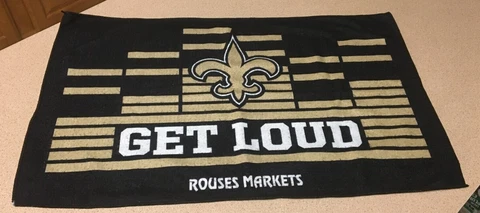 VINTAGE NEW ORLEANS SAINTS GET LOUD RALLY TOWEL ROUSES MARKETS Cover
